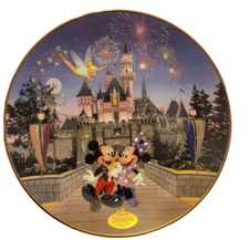 Vtg 1995 Bradford Exchange Plate Walt Disney Sleeping Beauty Castle #4851B