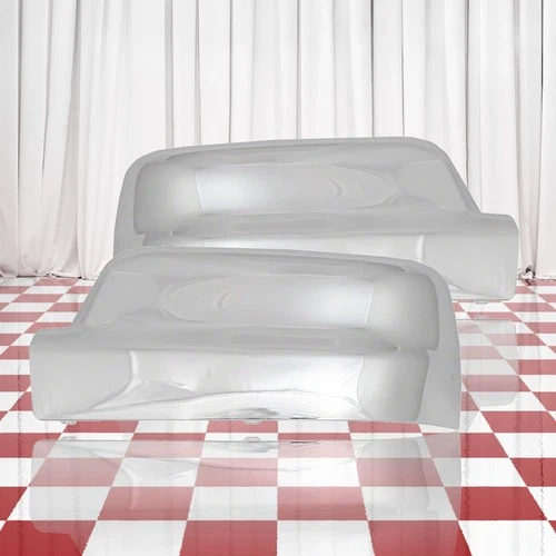 Set of 2 Chrome Top Half Mirror Covers w/o Turn Signal for 2019-2025 Ram 1500