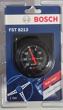 Bosch FST8213 Style Line 2" Mechanical Vacuum/Boost Gauge - Black Face New