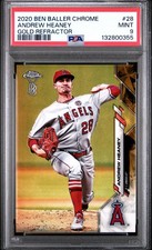 2020 BEN BALLER CHROME GOLD REFRACTOR #28 ANDREW HEANEY 5/50 PSA 9