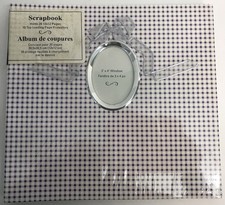 Purple Plaid Scrapbook 10 Top Loading Protectors  White Paper Inserts NEW