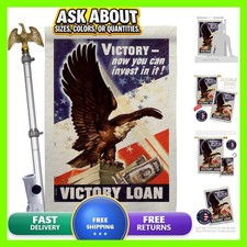 USBrotherhood Invest Victory House Flag Eagle Set Double-Sided Made in USA