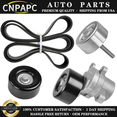 Serpentine Drive Belt Component Kit 11720-JA10B for 2008-2014 Nissan Murano 3.5L