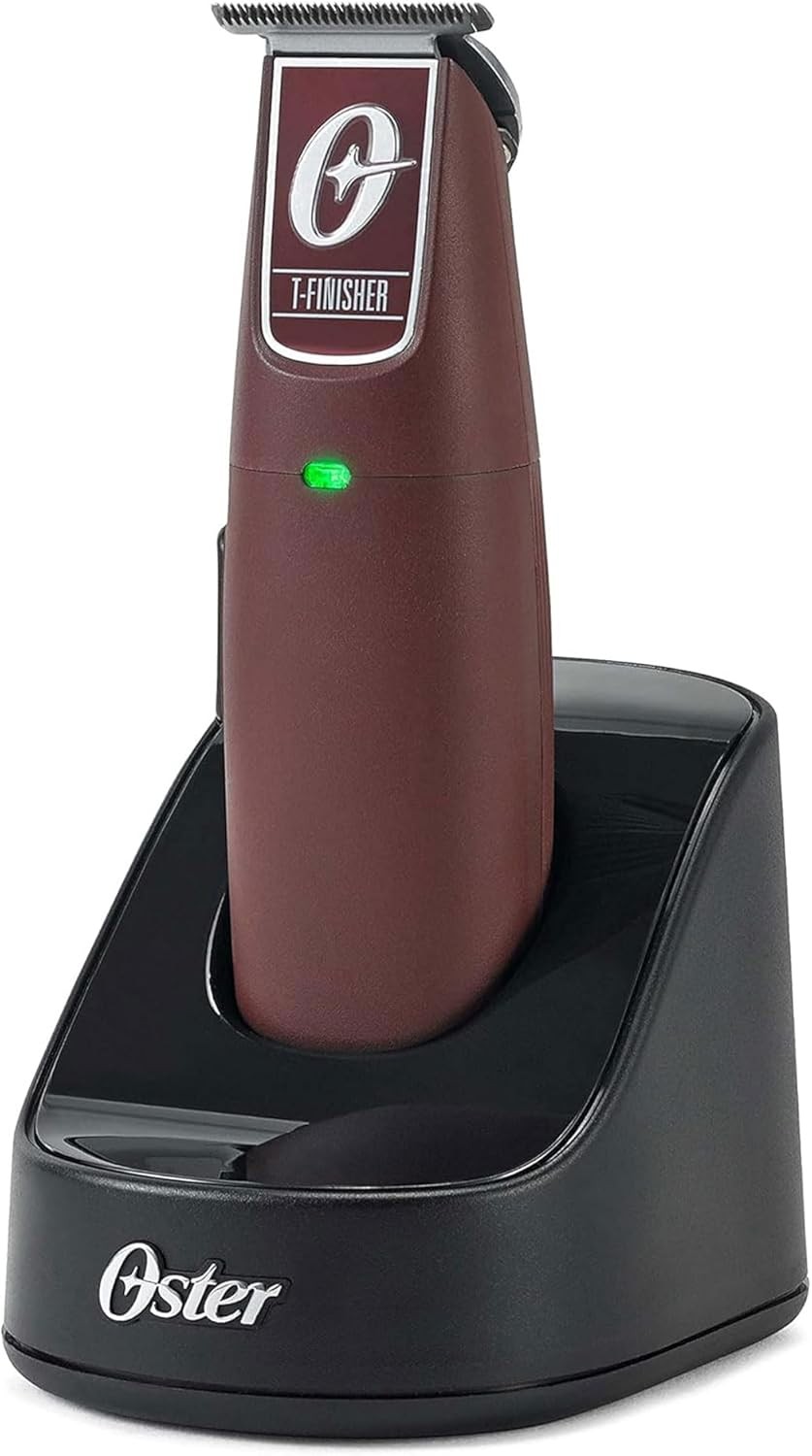 Oster Professional Cordless Hair Trimmer with Rechargeable Battery Burgundy 