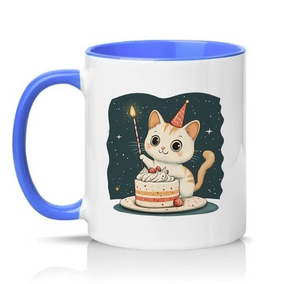 Geburtstag Katze Unisex 11 Unzen Keramiktasse Katzenliebhaber Geschenk für Sie & Ihn