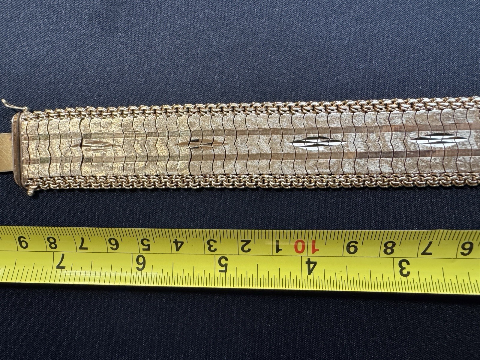 Stunning 18K Solid Gold Woven Statement Bracelet … - image 14