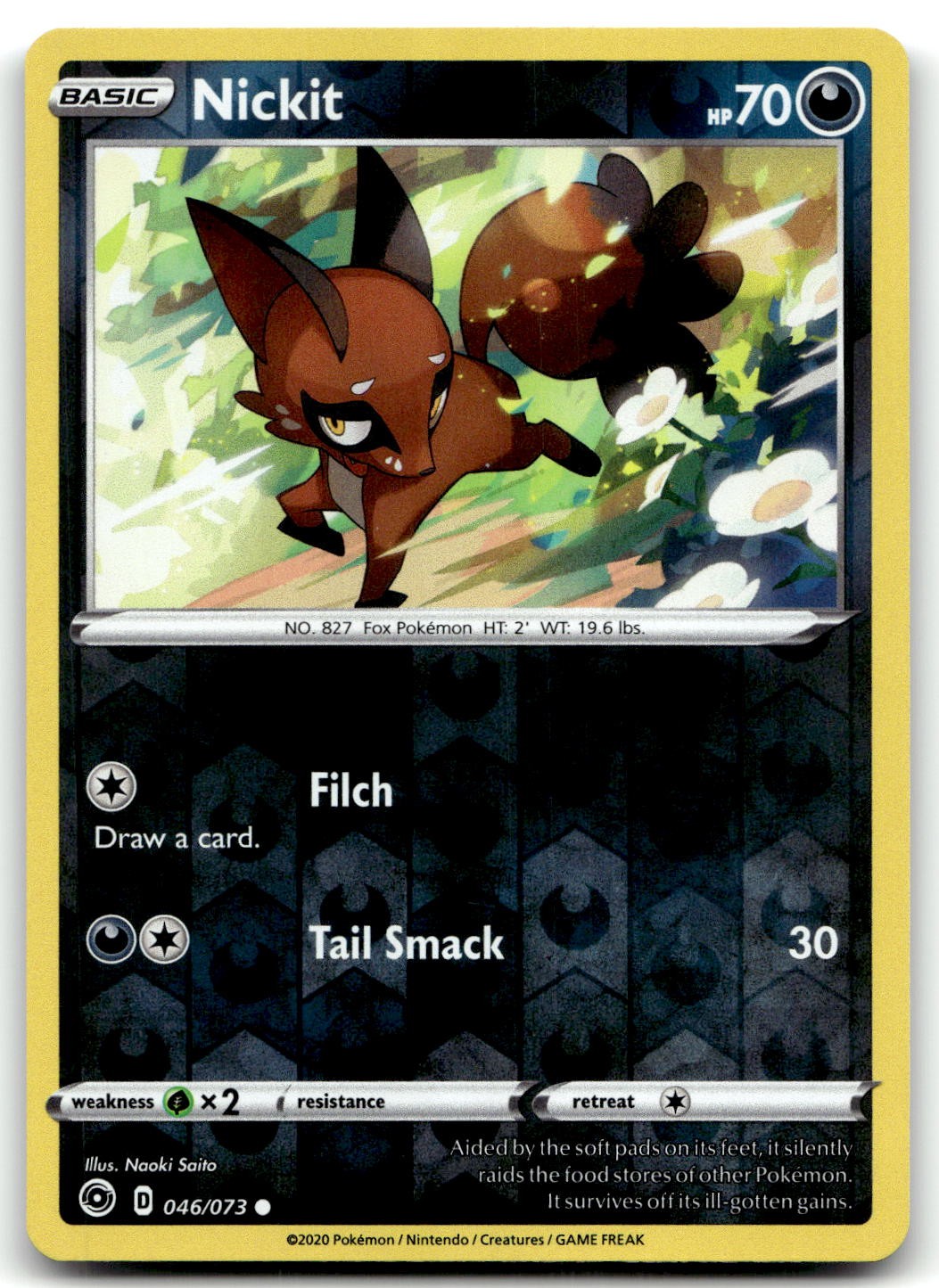 Nickit 46/73 Champion's Path Common Reverse Holo Pokemon TCG NM