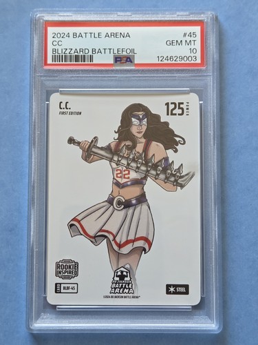 CAITLIN CLARK CC 2024 Bo Jackson Battle Arena Blizzard Steel RC POP 6 #45 PSA 10