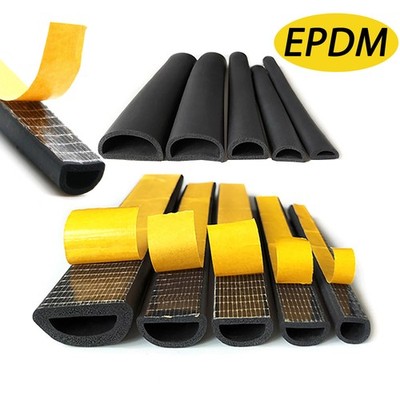 EPDM Moosgummi D-Profil Gummi Dichtung Tür Fenster Dichtprofil Dichtband klebrig