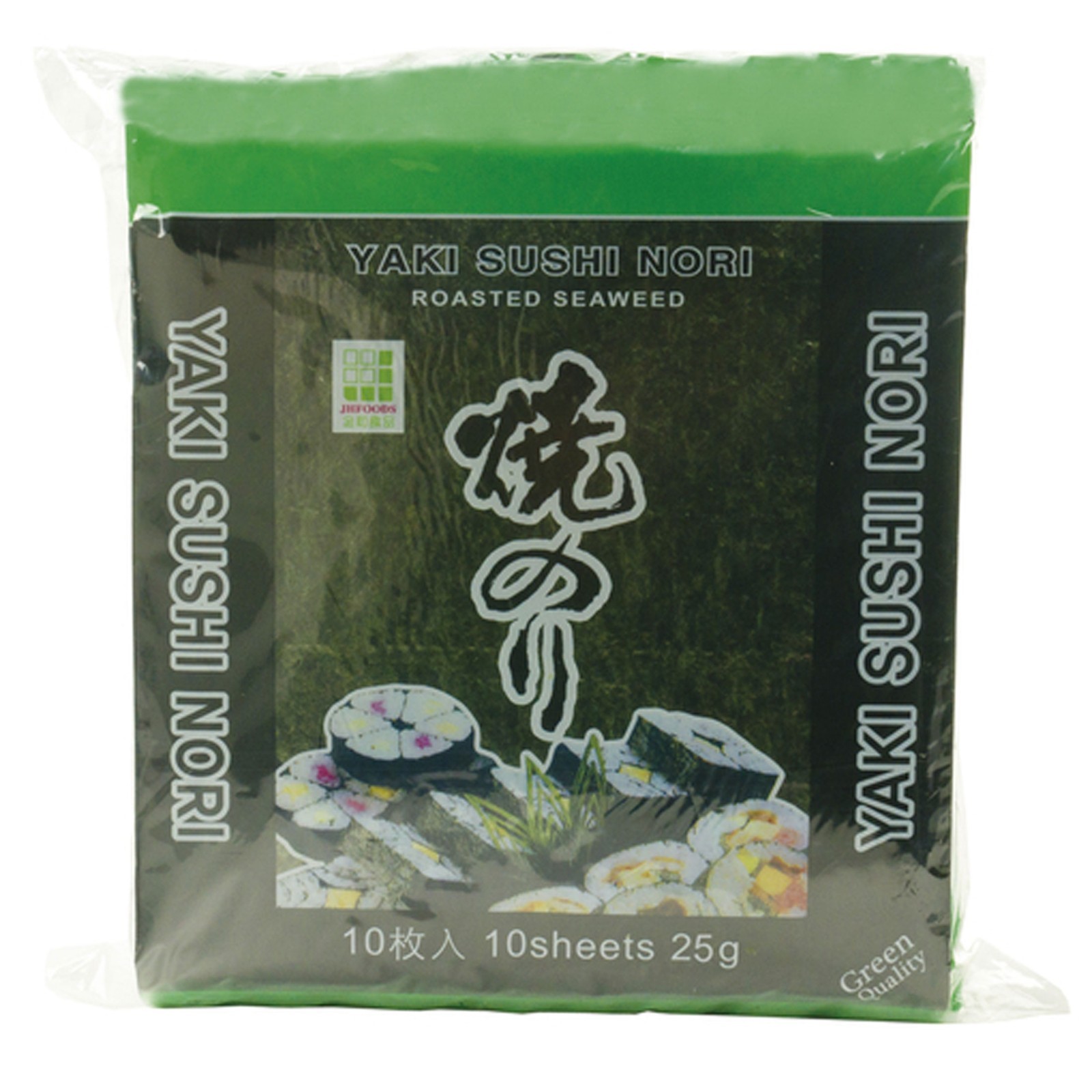 10 Yaki Sushi Nori Blätter 25g Seetang geröstet Algen Sushi Sushiblätter Grün