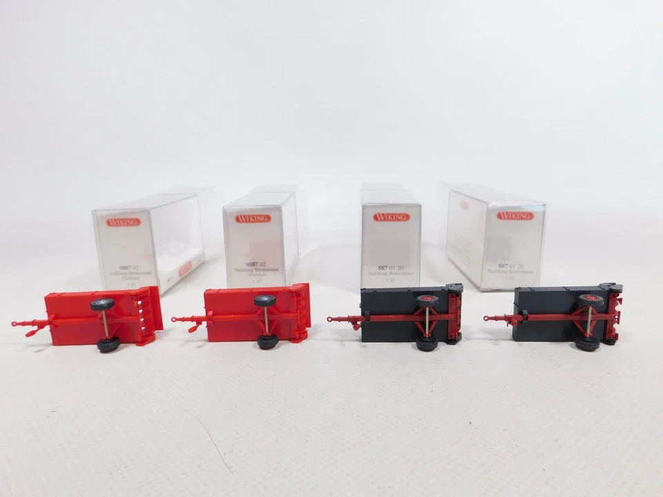 4X Wiking H0 1:87 Stalldung-Breitstreuer: 0887 02 + 887 01 20 TOP+Box #CZ481-0,5 - Immagine 3 di 4