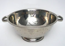 HD Stainless Steel Colander Strainer Tubular Handles Footed 13" Diameter X-Large