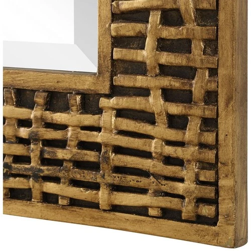 Uttermost 08288 Woven In Time 39.75 X 29.5 inch Antiqued Gold Leaf Mirror - Picture 3 of 6