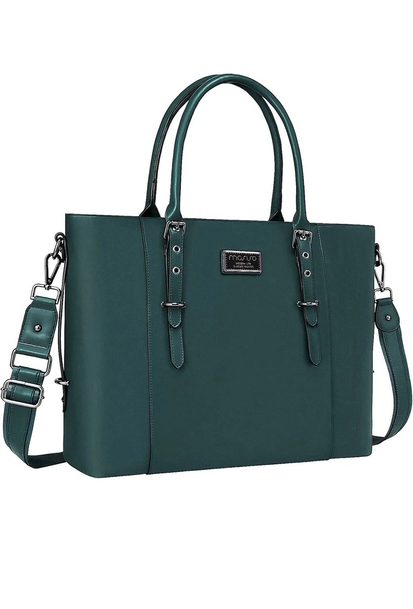 MOSISO Laptop Bag for Women, 13-17 inch PU Leather Laptop Shoulder Bag