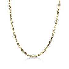 Gold Ion Plated Stainless Steel 4mm Foxtail Chain Necklace for Men - 22 Inch