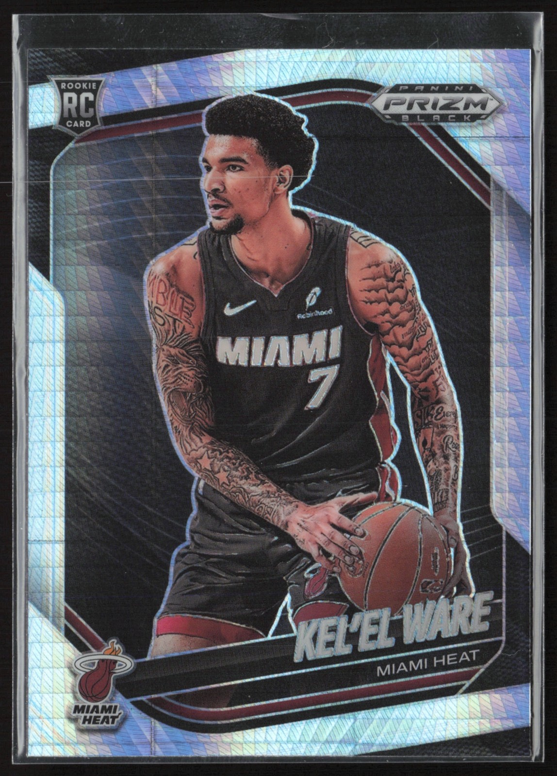 2024-25 Panini Prizm Black Kel'el Ware Hyper Prizms Miami Heat #156 RC