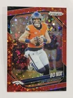 2025 Panini Prizm Bo Nix #142 No Huddle Red Disco Prizm /99 Broncos