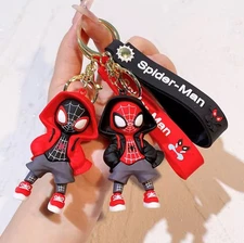 Spider-Man Keychain Marvel Superhero Key Ring Bag Charm For Kids Adults Fans