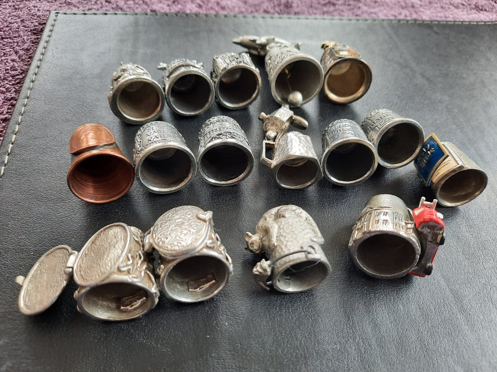 A collection of vintage collectable thimbles (Lot L 16 thimbles) eBay