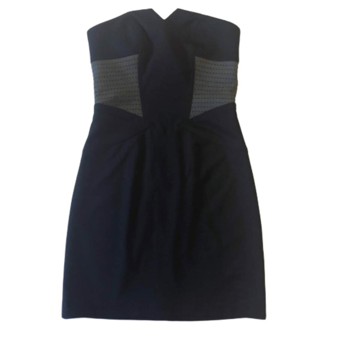 BCBGeneration Black Gray Strapless Sweetheart Bod… - image 1