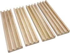 Domino Racks for Mexican Train Dominoes - Wooden Domino Holders Set of 4