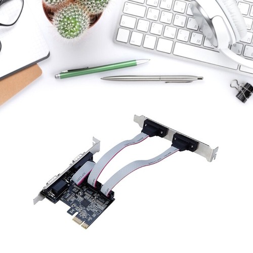 RS232 PCIExpress PCIe to 2 Serial DB9P Adapter Card DB25 Parallel AX99100 - Picture 2 of 7