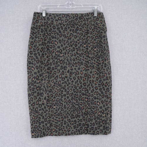 Banana Republic Skirt Womens Size 6 Green Animal Print Straight & Pencil - Picture 7 of 9