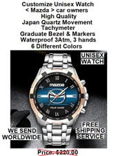 Customize Watch, Mazda  Car owners, High Quality, Japan Quartz Movement
