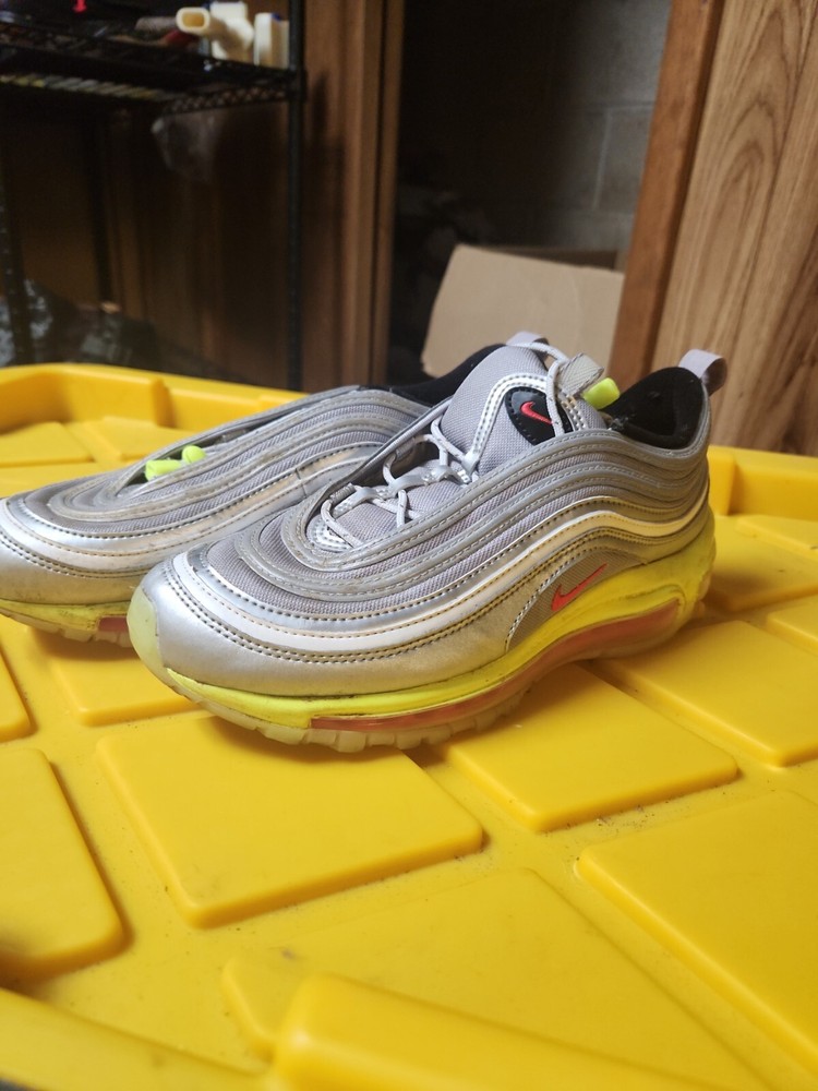 Nike Air Max 97 RFT Metallic Silver Volt GS  BQ8437 002  size 6y amazing quality