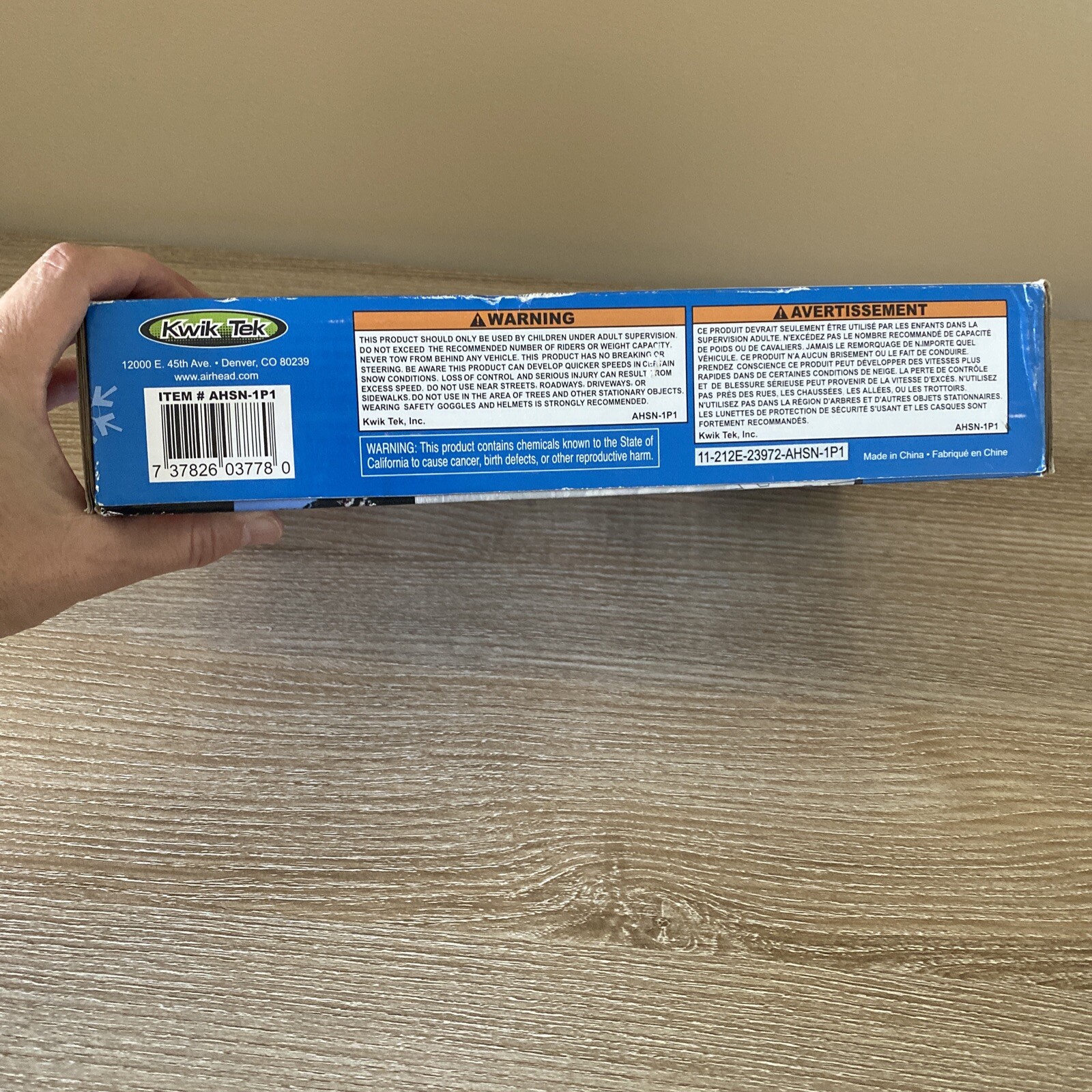 Airhead Snow Shoe Inflatable Infant Children Sled Heavy Duty PVC  New Kwik Tek