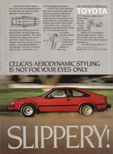 Toyota-red Celica GTS 1980s car ORIG. print ad-VTG1983 Man Cave Garage décor