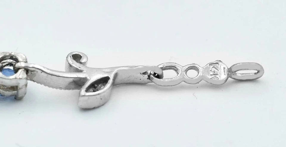 PULSERA TENIS TANZANITA Y DIAMANTES ORIGINAL 1,10 quilates oro blanco 14k * nueva con etiquetas Foto 4 de 4