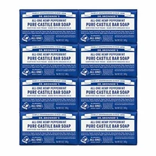 Dr. Bronner’s - Pure-Castile Bar Soap (Peppermint, 5 ounce) -  Assorted Sizes 