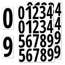 200 Pieces, 3" Vinyl Number Stickers, Waterproof Stick On Numbers Black Numbers
