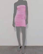 $395 Alice + Olivia Women's Pink Spaghetti Strap Silk-Blend Mini Dress Size 10