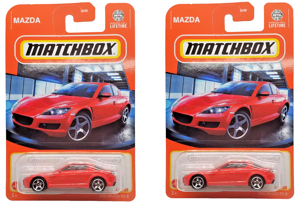 X-2 2024 Matchbox 2004 Mazda RX-8 #49 Red Lot of 2