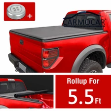 5.5 FT Bed Soft Roll-Up Tonneau Cover For Toyota Tundra 2022 5.5 ft Bed