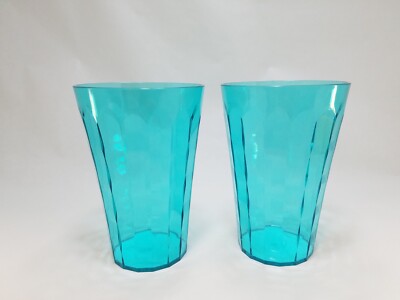 New Tupperware Aqua Ice Prism Tumblers 16 oz. 6005A Set of 2