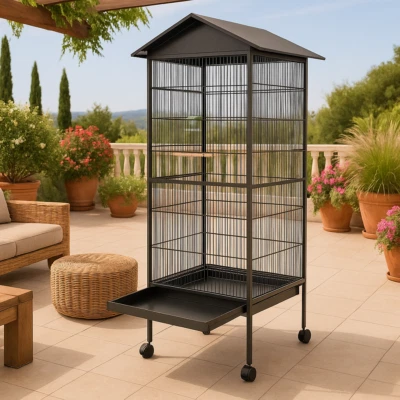 BRUKA GERMANY Vogelvoliere GIANT XXL Vogelkäfig Metall Voliere Vogelhaus Käfig Vogel Papagei