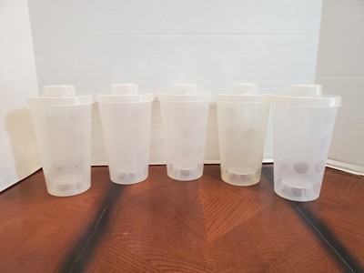 Large Pick A Brick Cup With Lid LEGO Storage Plastic Containers Lot of 5