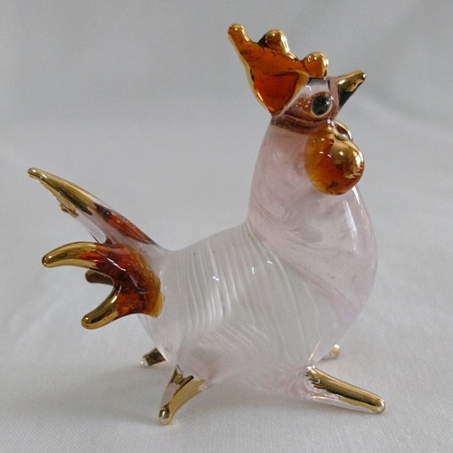Mundgeblasenes Glas ein Paar Huhn Miniatur Figur Sammlerstücke Souvenir Geschenk - Bild 8 von 12