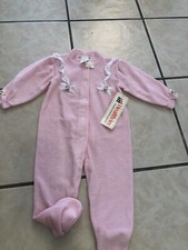 NWT Vintage Health Tex Baby Girl Terry Sleeper Pink Sz Large 21-24 Pounds