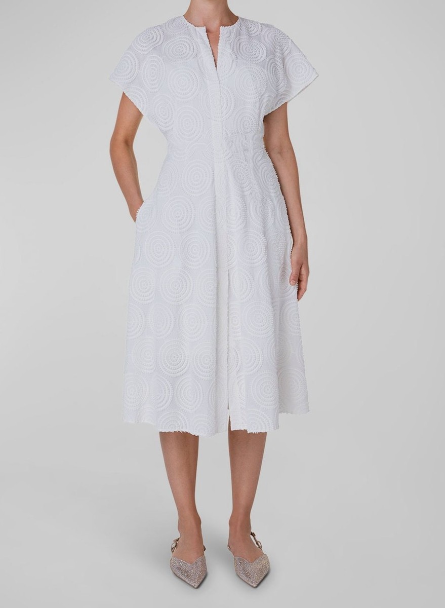 akris punto midi dress Akris punto Women's Eyelet Cotton Poplin Midi-Shirtdress - Black