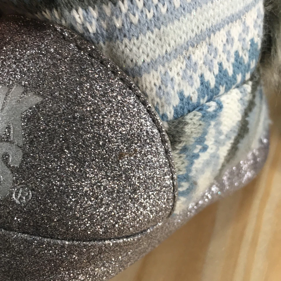 Muk Luks Slippers Womens 5-6 Jewel Pom Pom Bootie Multi Faux Fur Lined Comfort - Image 4 of 4