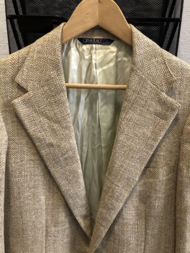 VTG Polo Ralph Lauren USA 36 Hopsack Sport Coat Jacket Blazer Saks Union Made - Picture 3 of 14