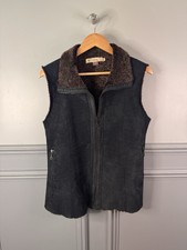 Celtic & Co Black Sheepskin Gilet Celtic&co Soft Brown Fur And Zipped Rr001