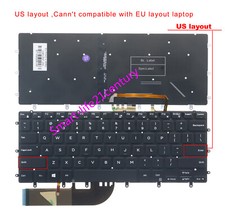 US backlit keyboard for Dell Precision 5510 5520 5530 5540 XPS 15-9550 9560 9570