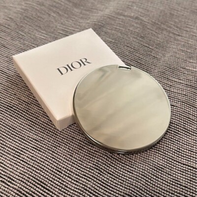 Dior novelty silver 2024 double compact mirror 7cm | eBay