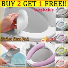 Bathroom Toilet Seat Pad Closestool Warmer Soft Cushion Cover Mat Cover Washable