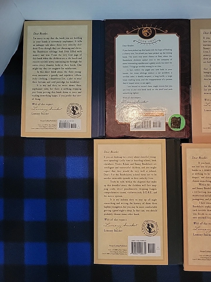 A Series Of Unfortunate Events  (#1-#6) Lemony Snicket 4 HC 2 PB BL4 - Image 3 of 4
